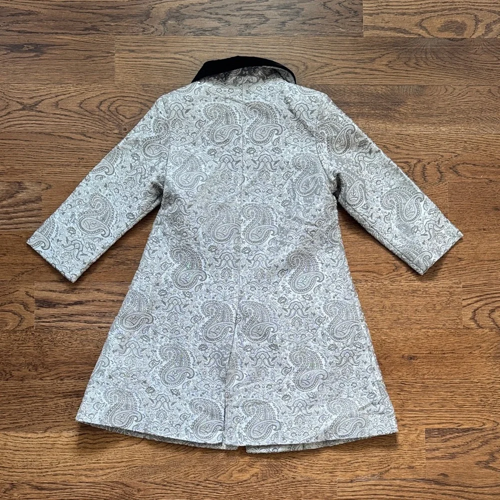 New With Tags Gymboree Paisley Coat with Black Velvet Collar